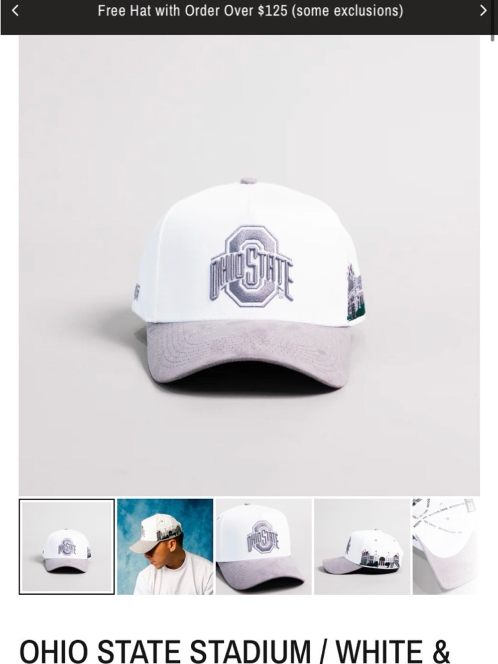 OHIO STATE STADIUM / WHITE & GREY SUEDE - Woodn Grail - Picture 6 of 6